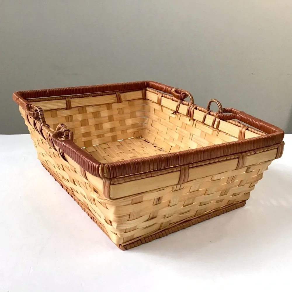 Vintage rectangular wicker
